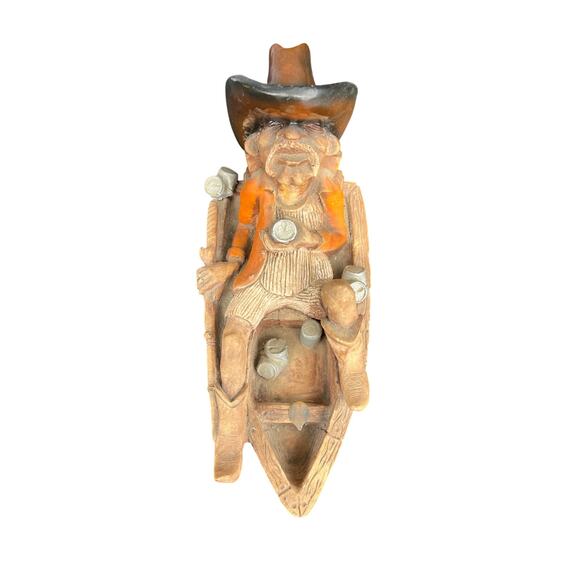 Bill Vernon Shade Tree Creations Cowboy Spirit Figurine Fishing Boat Old Man - Picture 1 of 4